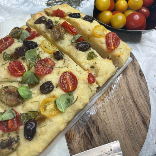 no knead olive focaccia