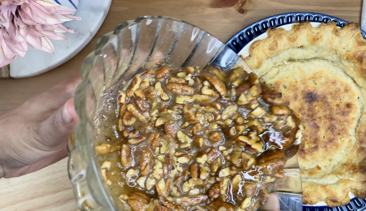 Bourbon Pecan Pie - by hand ⋆ tia's recipes