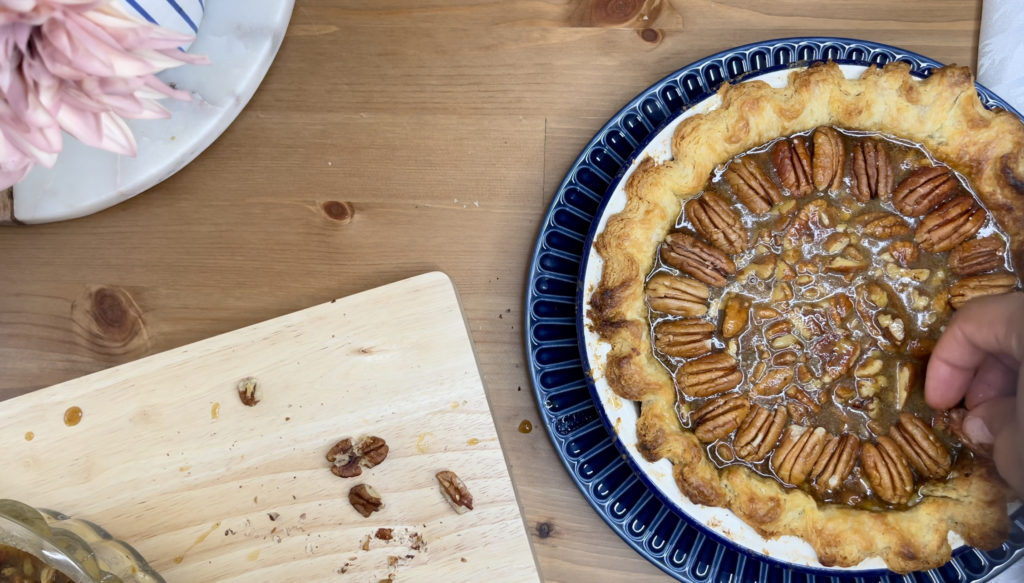 bourbon pecan pie - no knead