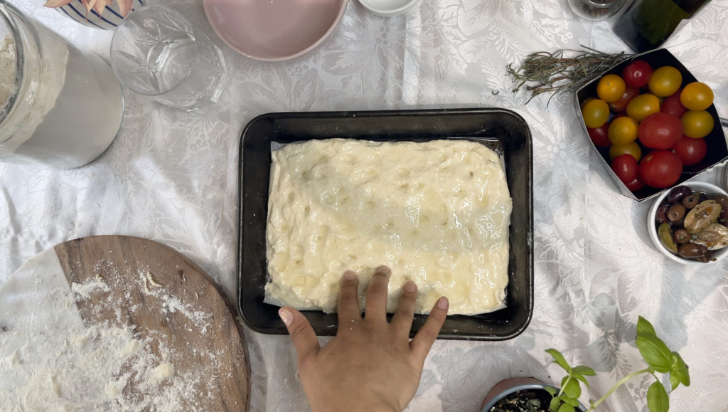 no knead olive focaccia