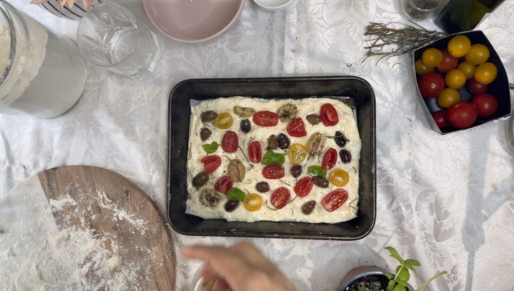 no knead olive focaccia