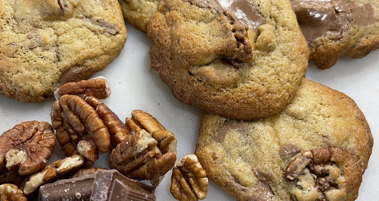 Bourbon & Pecan Chocolate Cookies