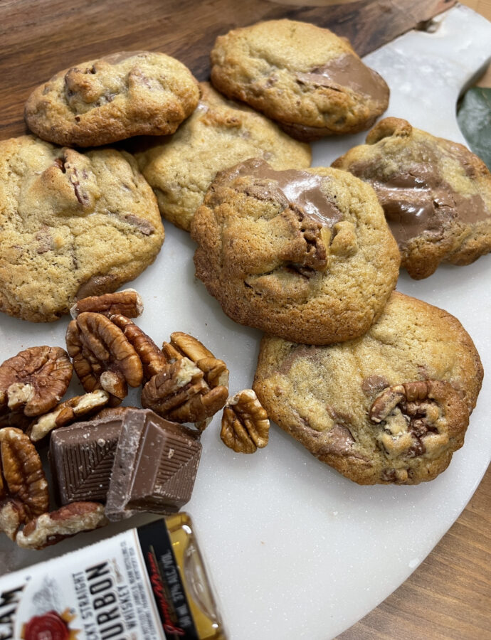 Bourbon & Pecan Chocolate Cookies