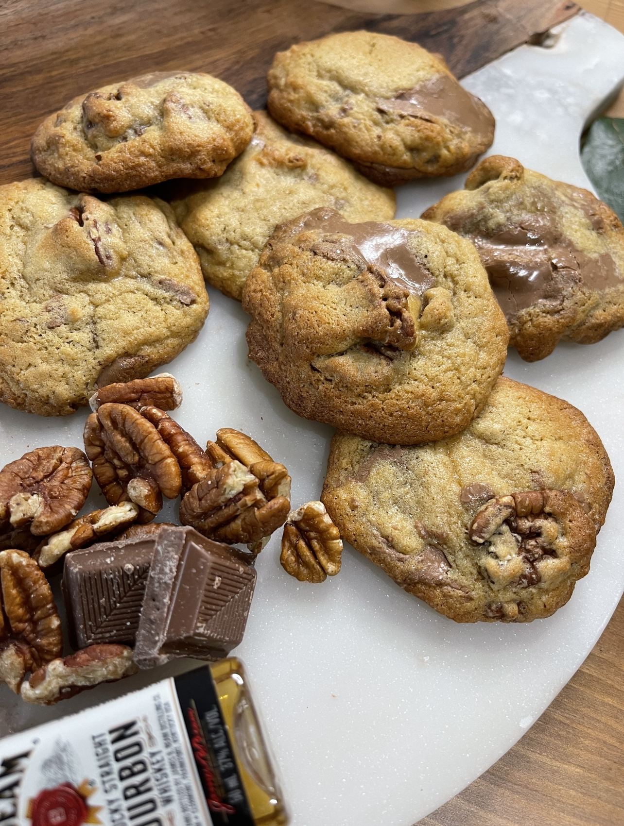 Bourbon & Pecan Choc-chip Cookies