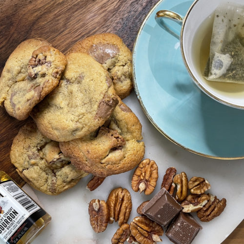 bourbon pecan brown sugar cookies