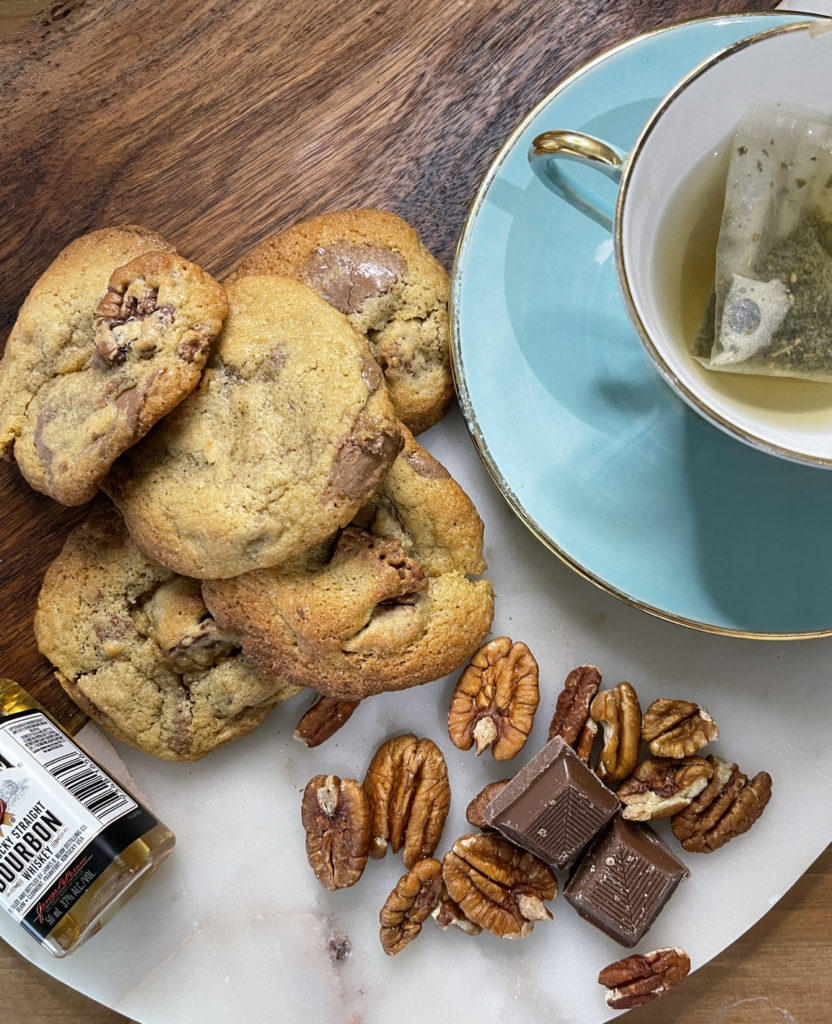 bourbon pecan brown sugar cookies