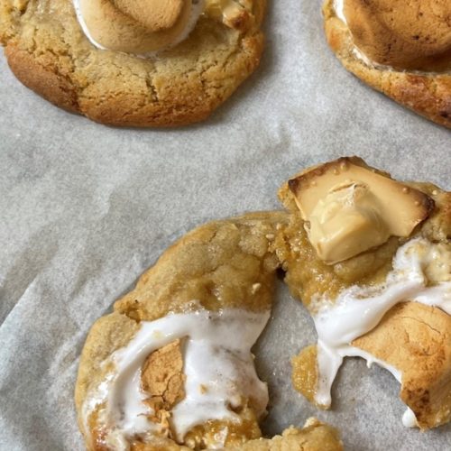 s'more cookies with caramilk