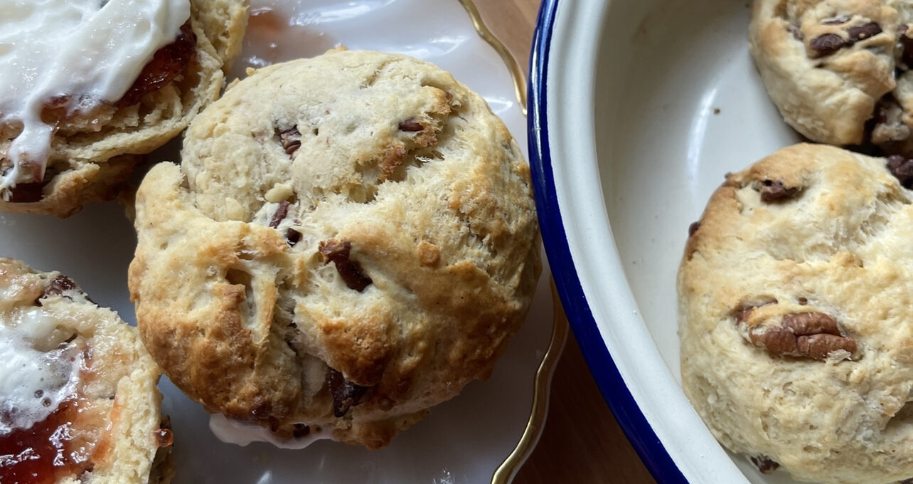 Maple syrup & pecan scones