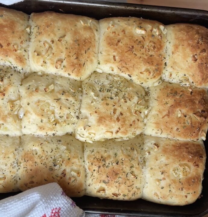 Herb & Garlic butter dinner rolls