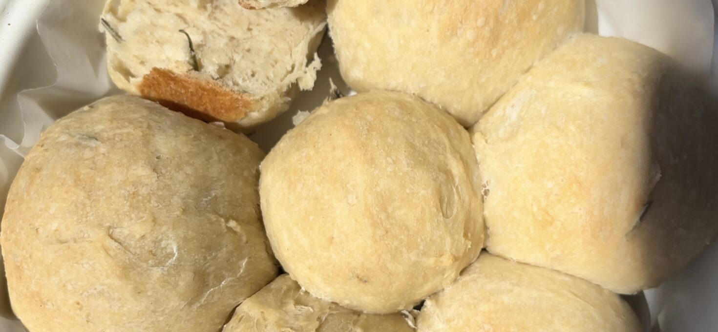 Simple vegan rosemary buns